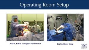 Dr. Buechel performing robotic knee replacement surgery