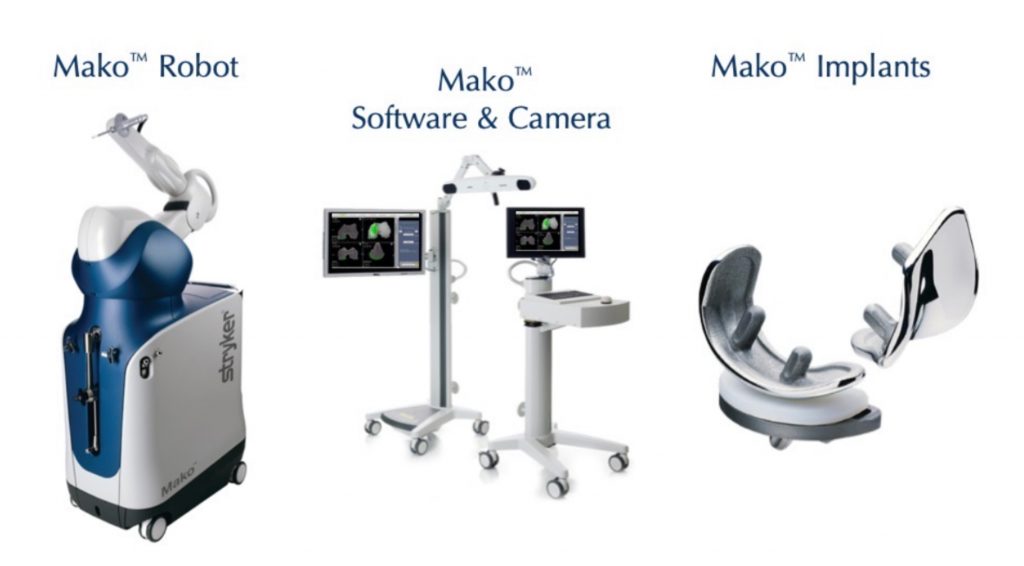 Mako Robotic Knee Replacement System and implants